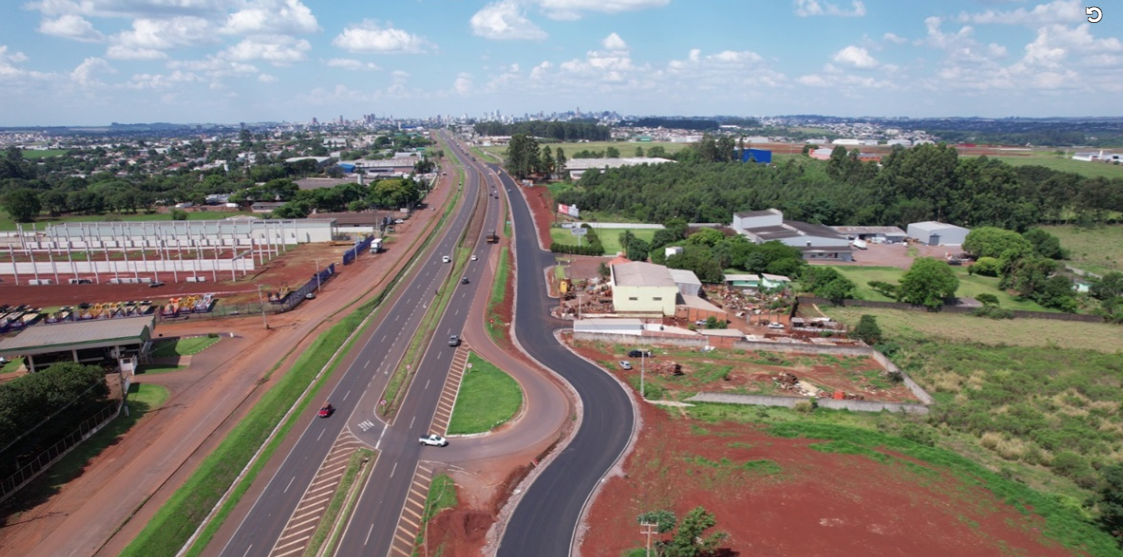 Revitalização de via pública vai melhorar acesso ao Aeroporto Regional de Cascavel