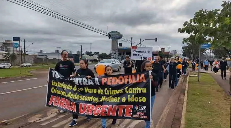 Caminhada Contra a Pedofilia mobiliza Cascavel no combate ao abuso e exploração infantil