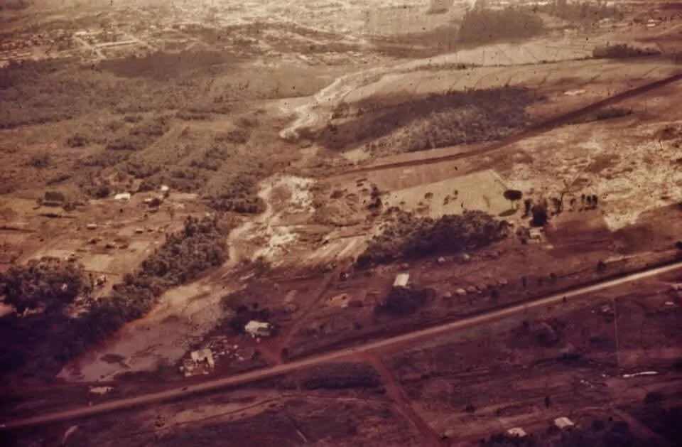A região onde se formou o lago de Cascavel – Década de 1980