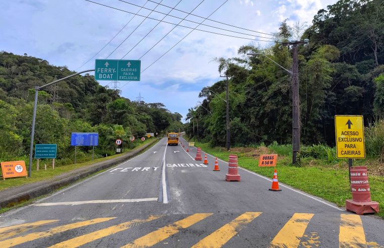 Ponte de Guaratuba: acesso ao ferry boat tem alterações no trânsito e nova sinalização