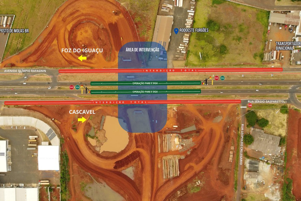 BR-277 terá operação pare-e-siga em Foz do Iguaçu neste final de semana