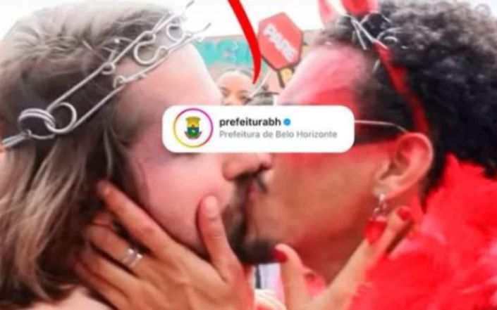 Carnaval em BH: Vídeo mostra Jesus e diabo se beijando e gera debate nas redes