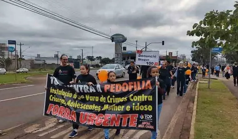 Caminhada Contra a Pedofilia mobiliza Cascavel no combate ao abuso e exploração infantil