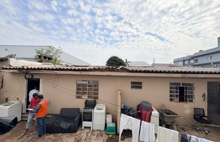 Mais de 50 destelhamentos mobilizam força-tarefa em Cascavel