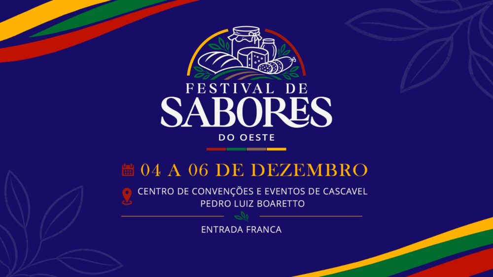 Com entrada gratuita, Cascavel sedia 1º Festival Sabores do Oeste em dezembro